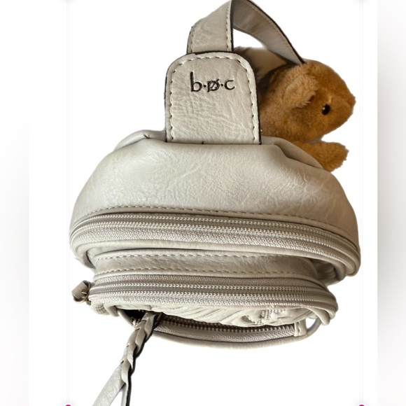 B.O.C. Embossed Faux Leather Sling Backpack Crossbody – Taupe Gray - Picture 3 of 7